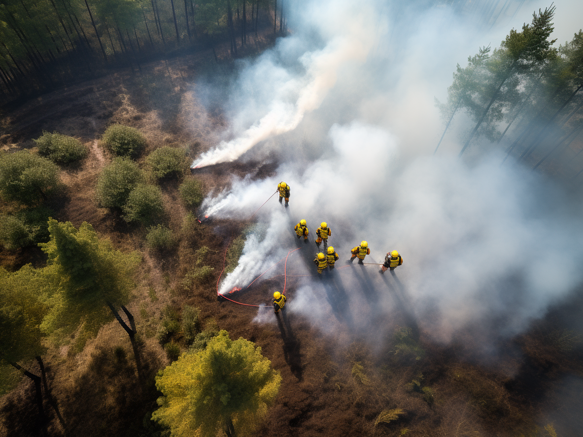 aerial photo firefighting